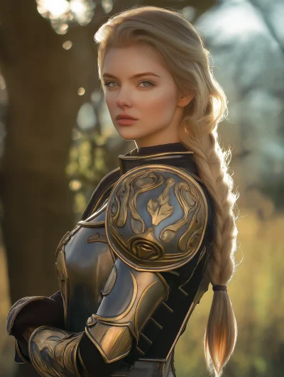 Young Female Paladin Portrait