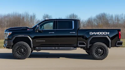 Black GMC Truck with Cap