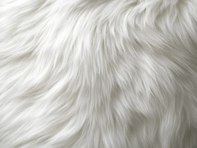 White Hair Monster Fur Texture Background