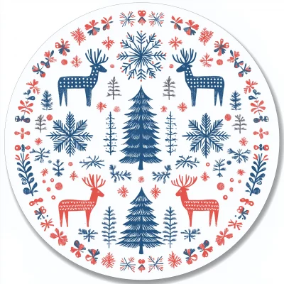 Scandinavian Holiday Circle Design