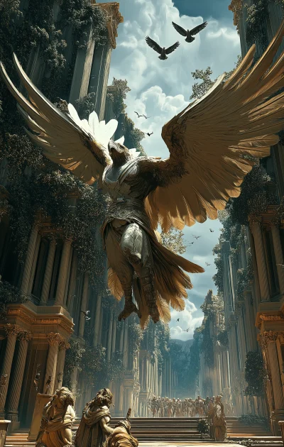 Majestic Renaissance Cathedral with Harpies