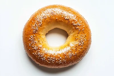 Perfectly Round Bagel with Golden Top