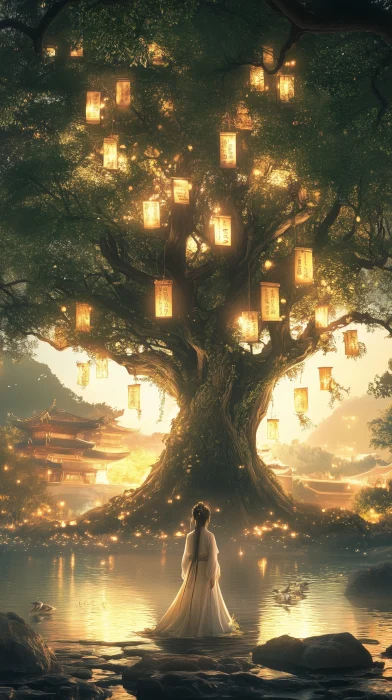 Ancient Chinese Wishing Tree