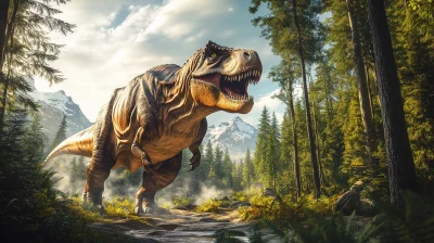 Tyrannosaurus Rex in Prehistoric Environment