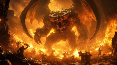 Demonic Battle in Doom Style