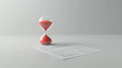 Empty Hourglass and Tax Form