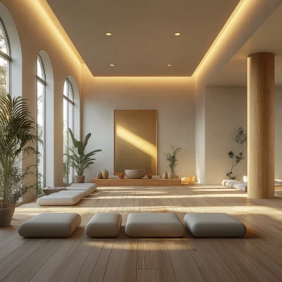 Minimalist Yoga Studio Design