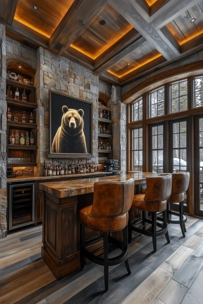 Cozy Home Bar Interior