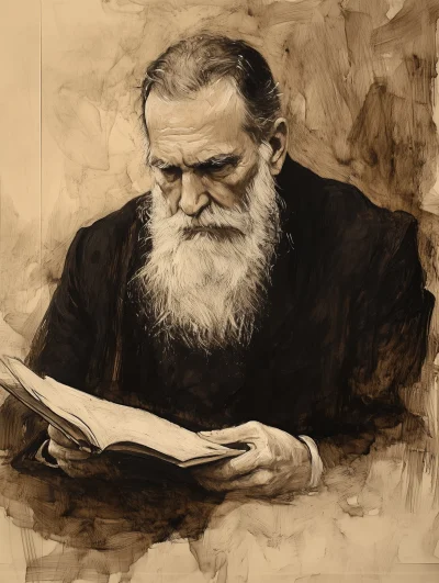 Tolstoy’s Hand Drawing Painting