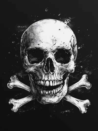 Skull and Bones Logo Vector