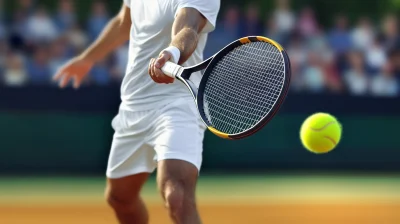 Tennis Match on Sports Field