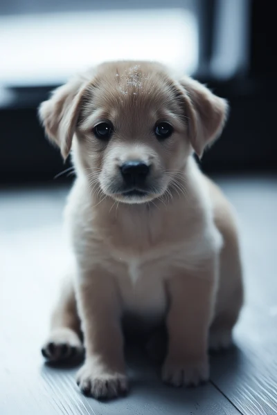 Lonely Puppy in the Room