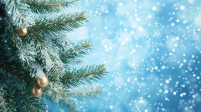 Christmas Tree Branches with Garland