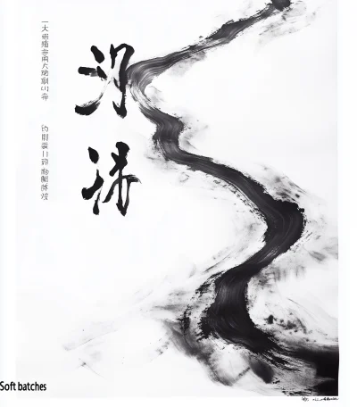 Ink brush strokes poster