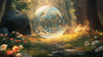 Mystical Bubble in Enchanted Forest