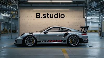 Silver Porsche GT3RS in Garage