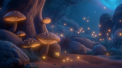 Fantasy Mushroom Scene