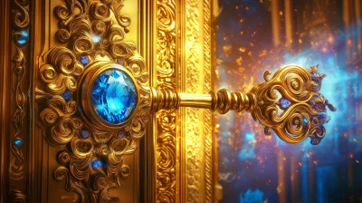 The Golden Key and Ornate Door