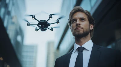 Businessman Controlling Drone