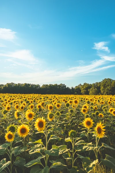 Endless Sunflower Field