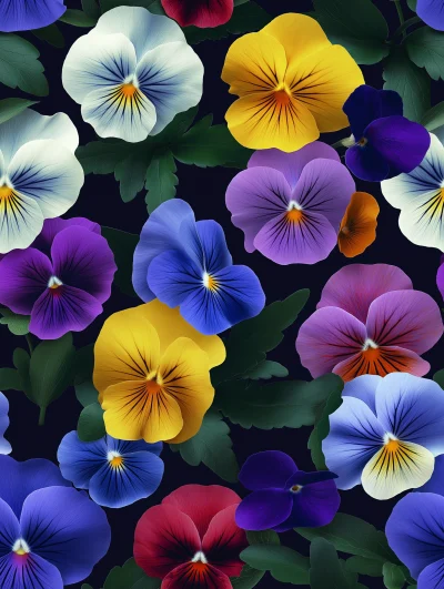 Vibrant 3D Seamless Pattern