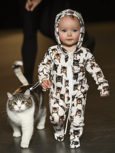 Cute Baby with Cat