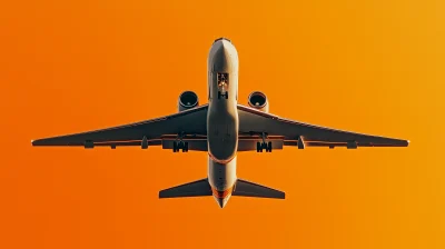 Aerial View of Flying Airplane