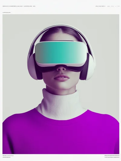 Woman with Virtual Reality Headset