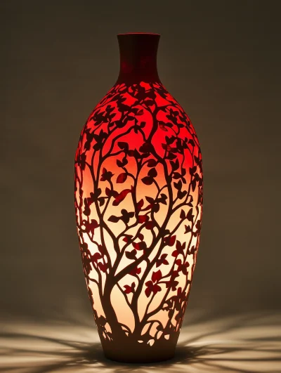 Red Paper Cut Lamp