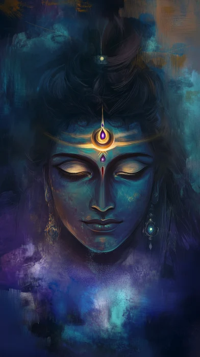 Lord Shiv Meditation with Third Eye