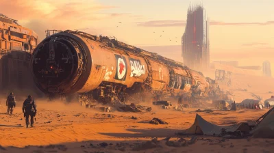 Desolate Cyberpunk Wasteland