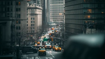 New York City Aerial Top Down View