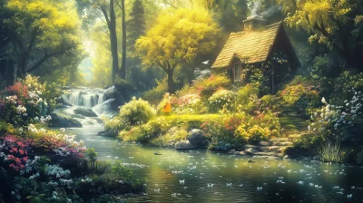 Tranquil Cottage by the Stream