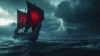 Epic Cinematic Viking Ship Scene