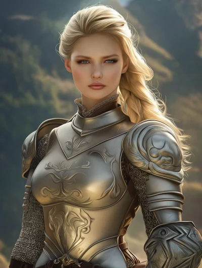 Portrait of a Female Paladin