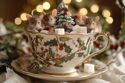 Christmas Tea Party for Mice