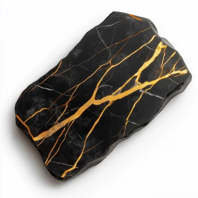 Black Marble with Gold Veins