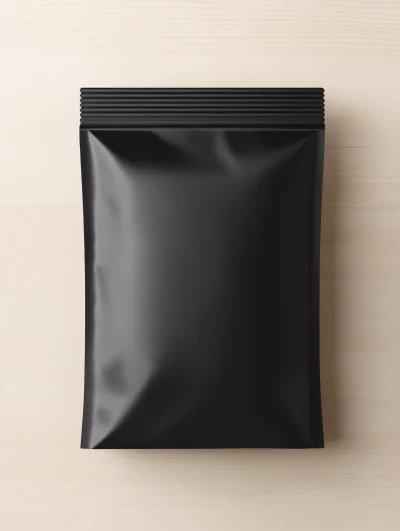 Black Paper Packaging Bag Mockup