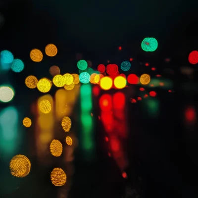 Night Time Traffic Lights