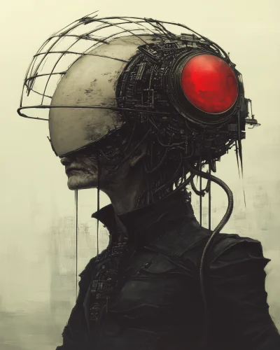 Surreal Cyberpunk Full Body Portrait