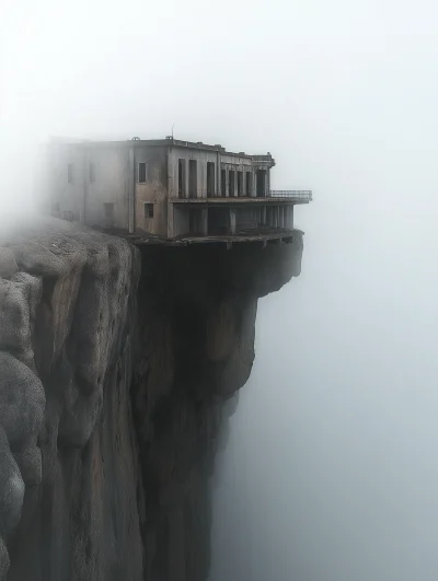 Abandoned Cliffside Hotel