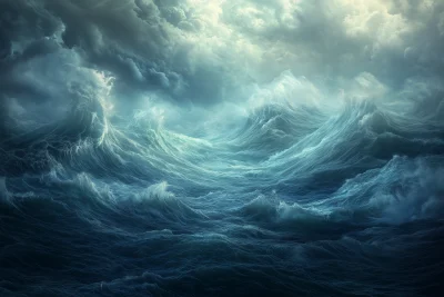 Fantasy Wind Wall in Tropical Ocean