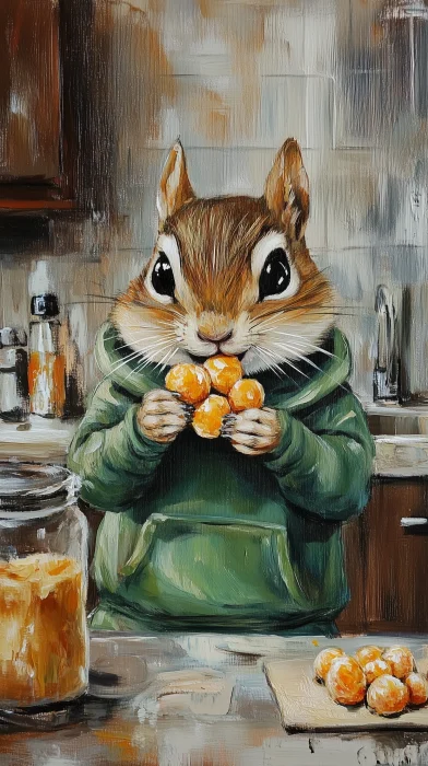 Acrylic Chipmunk Illustration