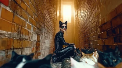 Catwoman in Alleyway