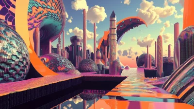 Impossible Psychedelic Landscape