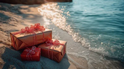 Christmas Presents on the Beach