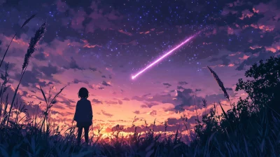 Purple Shooting Star