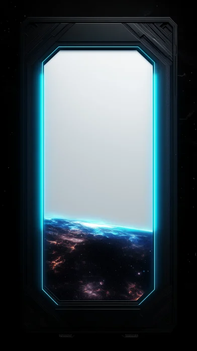 Space Themed Vertical Rectangle UI Design