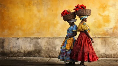 Colorful Dresses in Cartagena