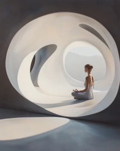 Organic Futuristic Meditation Room